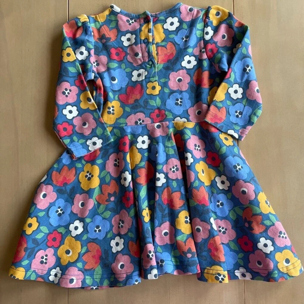 JoJo Maman Bébé 100% Cotton Floral Twirl Dress - Size 12-18 Months